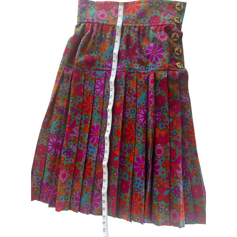 Yves Saint Laurent Rive Gauche Wool Pleated Skirt|Size 42|Made in France Vintage - Picture 5 of 6